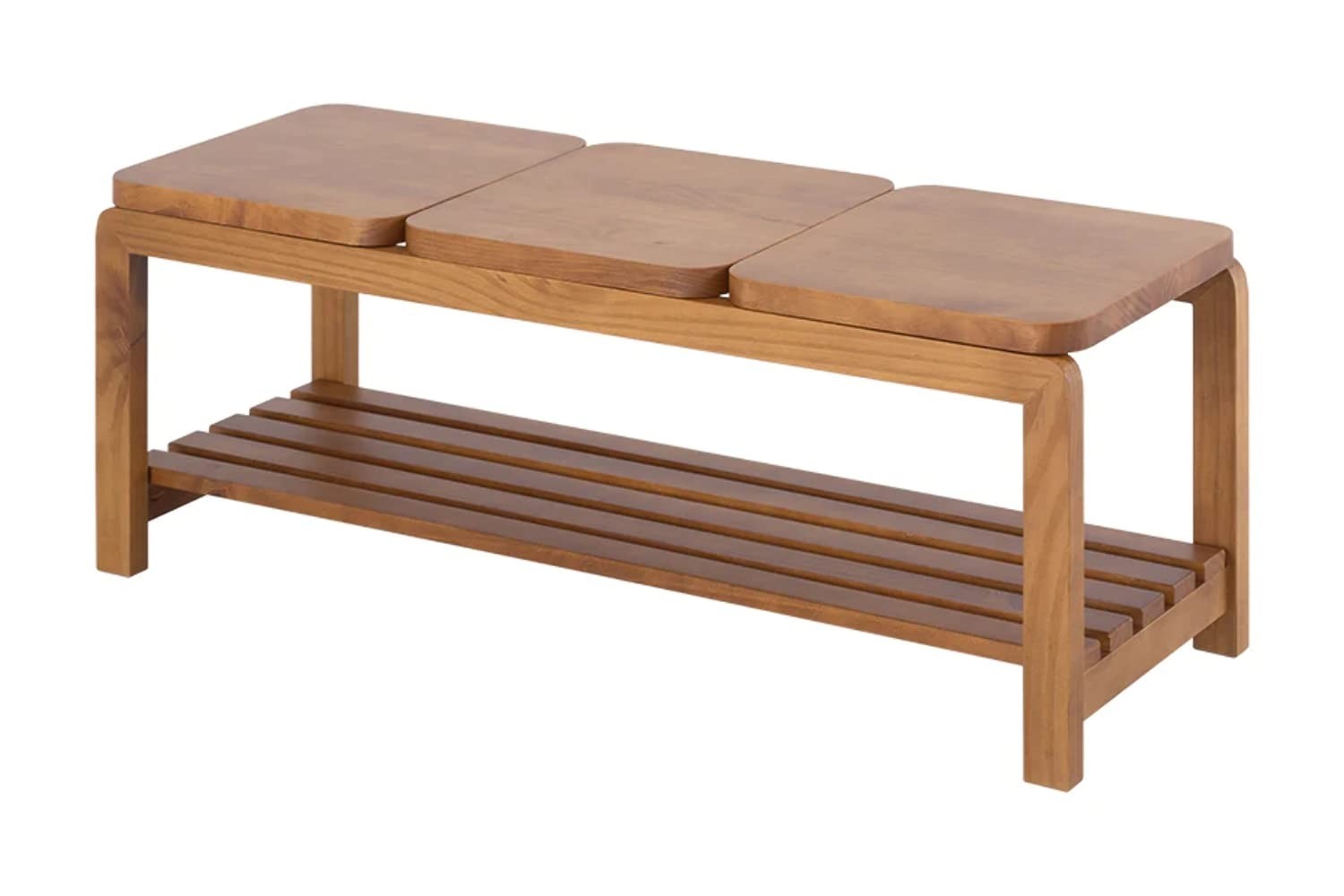 Banco de Madeira 3 Lugares com Sapateira – Design Moderno e Funcionalidade