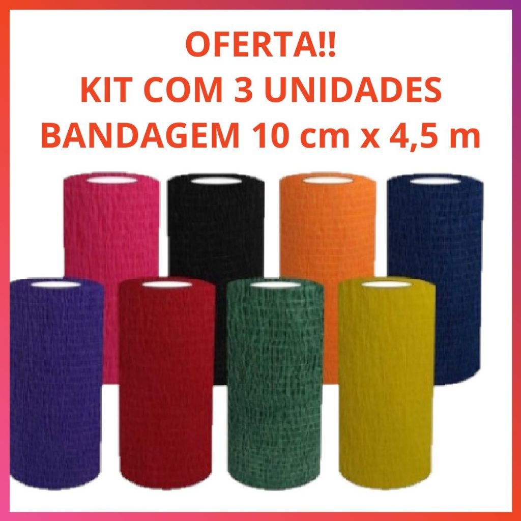 Bandagem Pet 10cm: Kit 3 Unidades Adesivas!