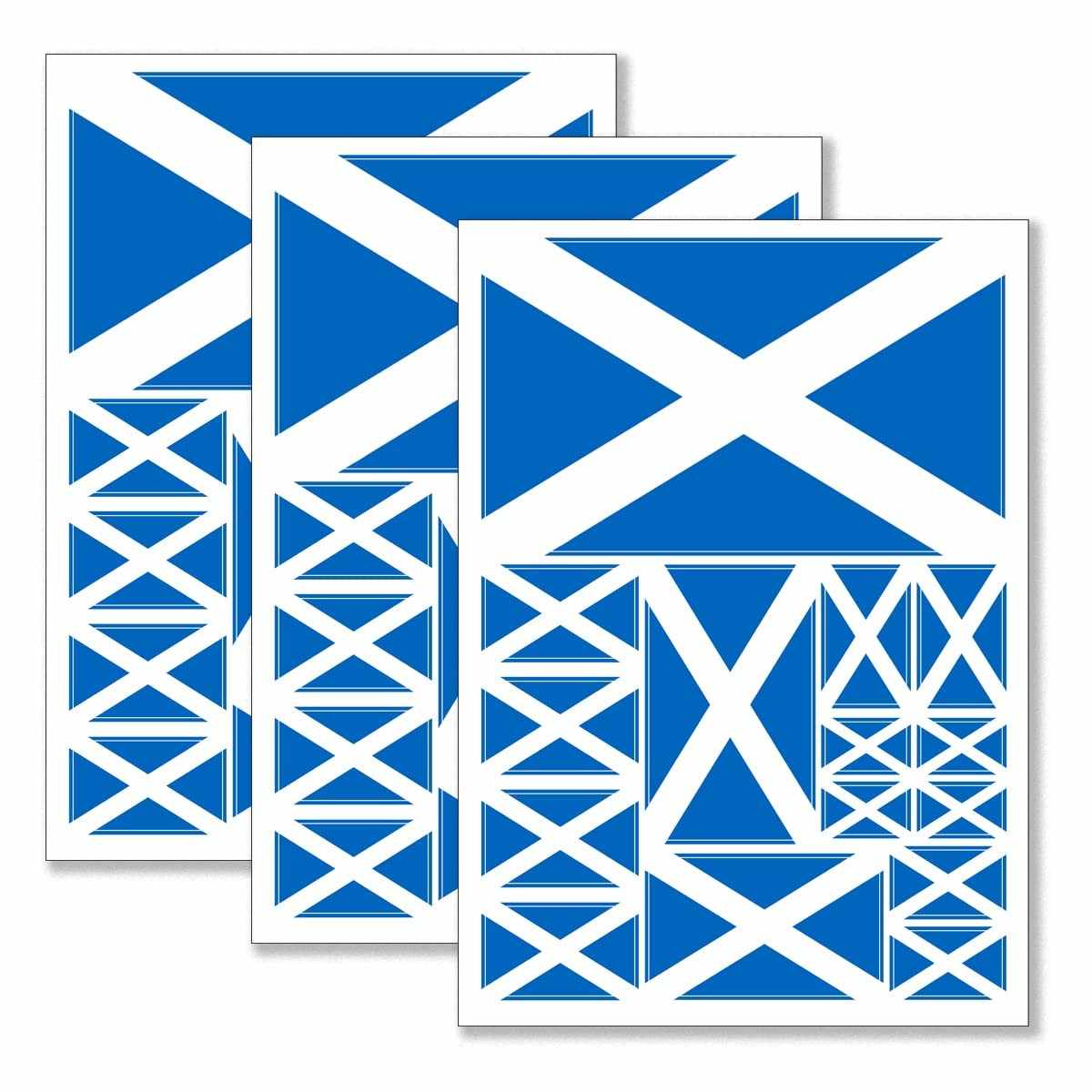 Adesivo Bandeira da Escócia: Orgulho Escocês em 3 Tamanhos (Pacote com 3)
