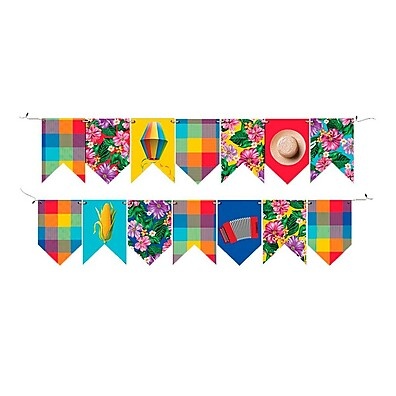 Bandeirinhas Juninas: Decore sua Festa com 180cm!