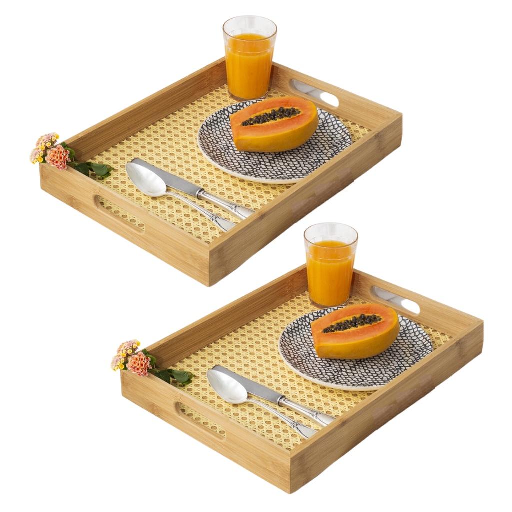 Bandeja de Bambu: Elegância Rústica para Servir