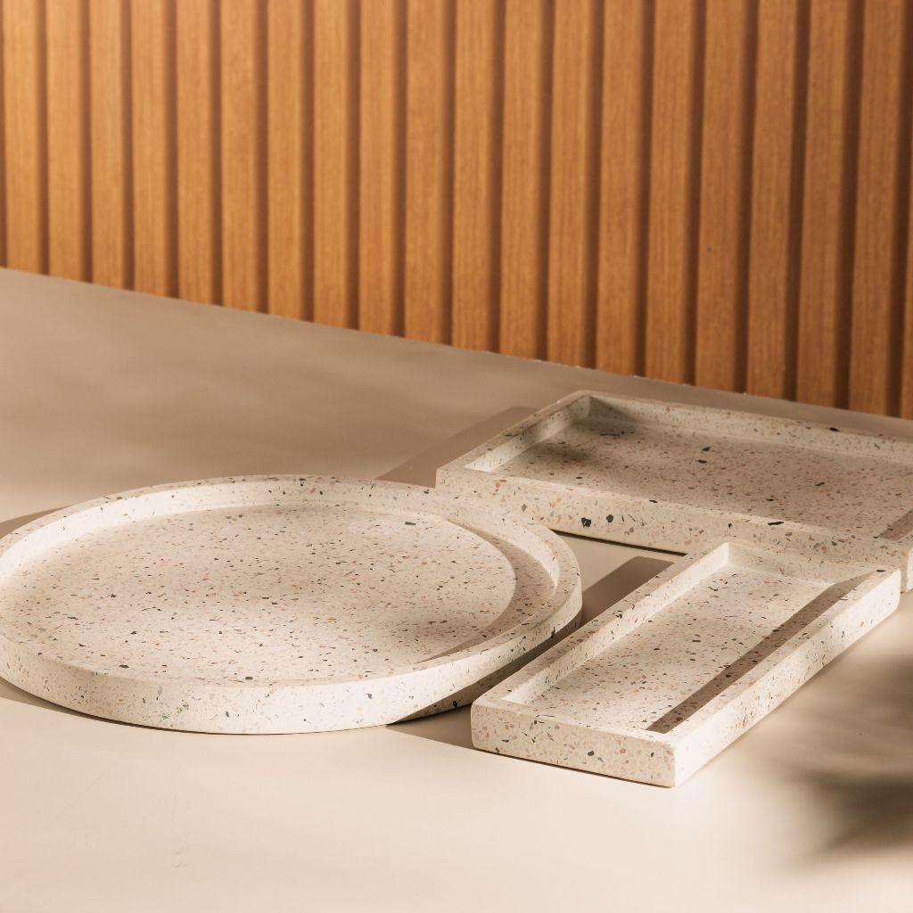 Bandeja de Mármore Terrazzo Lyor: Elegância e Versatilidade