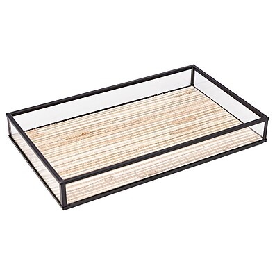 Bandeja de Metal com Palha: Elegância para sua Casa