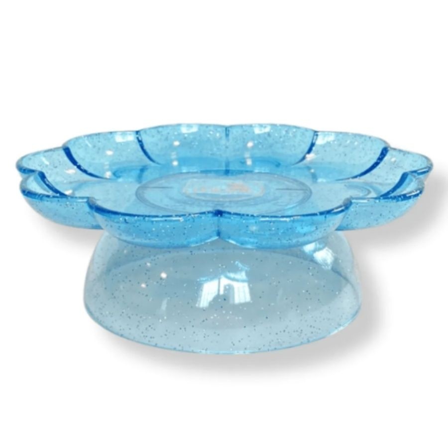 Bandeja Flower com Pé: Elegância em Azul Bebê