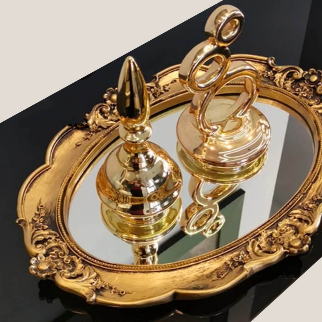 Bandeja Francesa Espelhada: Elegância Europeia para Sua Decoração