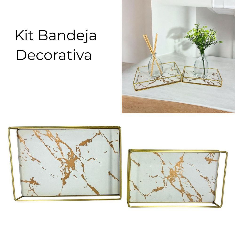Bandeja Quadrada Dourada para Banheiro: Elegância e Praticidade em 1