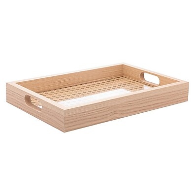 Bandeja Retangular Lyor MDF 30x4cm – Elegância e Praticidade