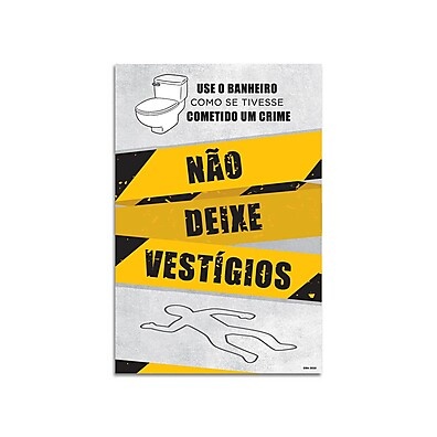 Placa Decorativa Divertida para Banheiro