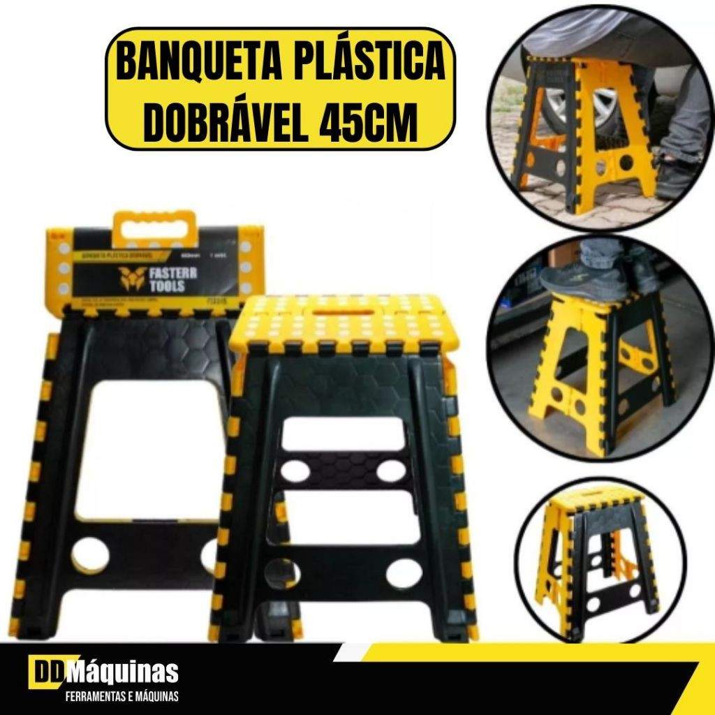 Banqueta Dobrável 150kg: Conforto e Praticidade!