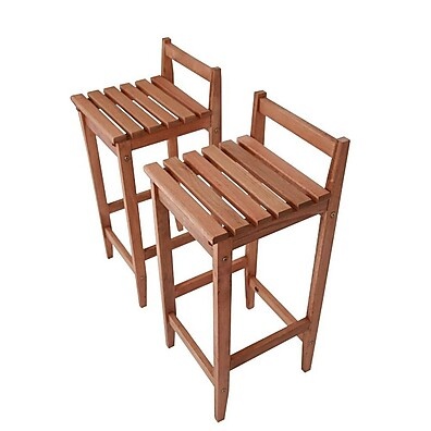 Banquetas Altas Bistrô Madeira Maciça – Conjunto com 2 Unidades