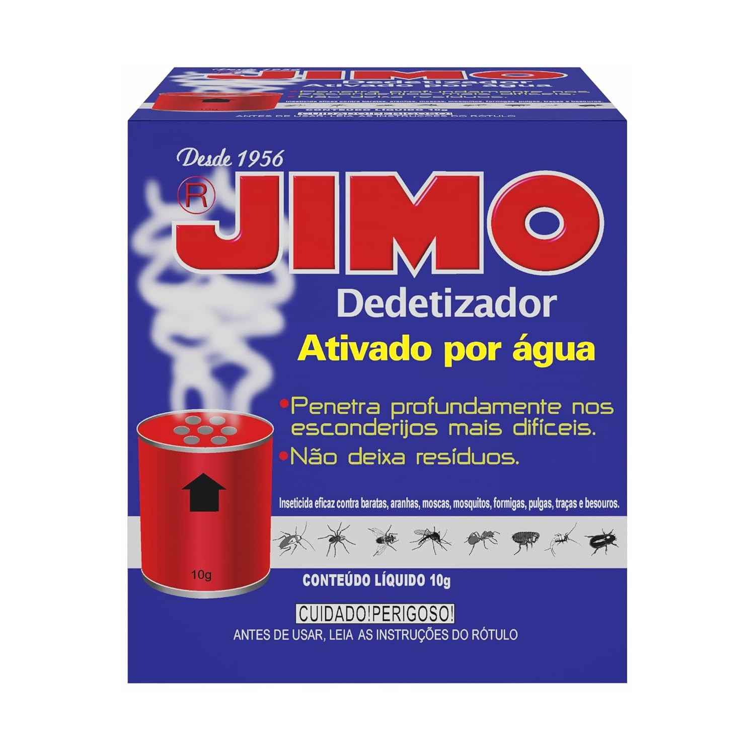 JIMO Dedetizador Ativado por Água - Inseticida Fumigante Eficaz Contra Baratas, Aranhas, Pulgas e Insetos Caseiros | Tubo 10g