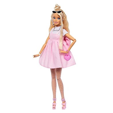 Barbie Fashionista Loira de Vestido Rosa: Estilo e Elegância