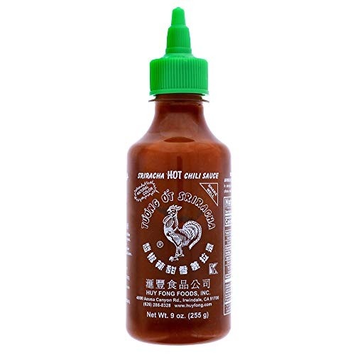 OCD Bargain Sriracha Hot Chili Sauce, Huy Fong 9 Ounce Bottle (1 Bottle)