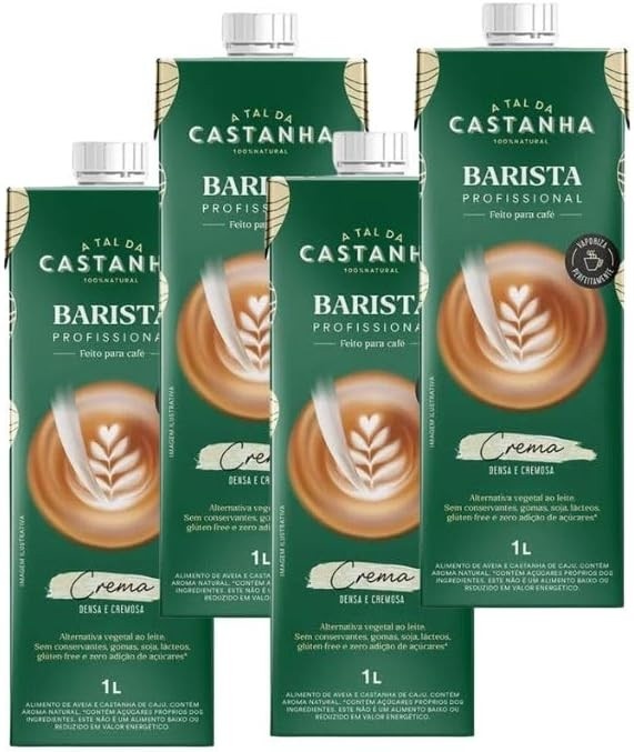 Bebida Vegetal Barista A Tal da Castanha 4 unidades de 1 litro