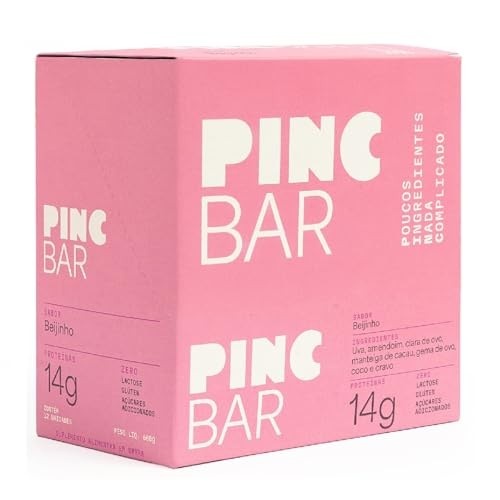 Barra de Proteína Beijinho Sem Açúcar 50g Pincbar 12 Unidades