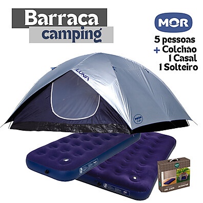 Barraca Camping 5 Pessoas + Colchões Mor