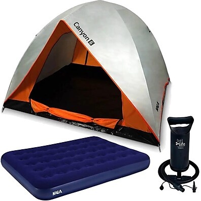 Barraca Camping 6 Pessoas + Colchão e Bomba