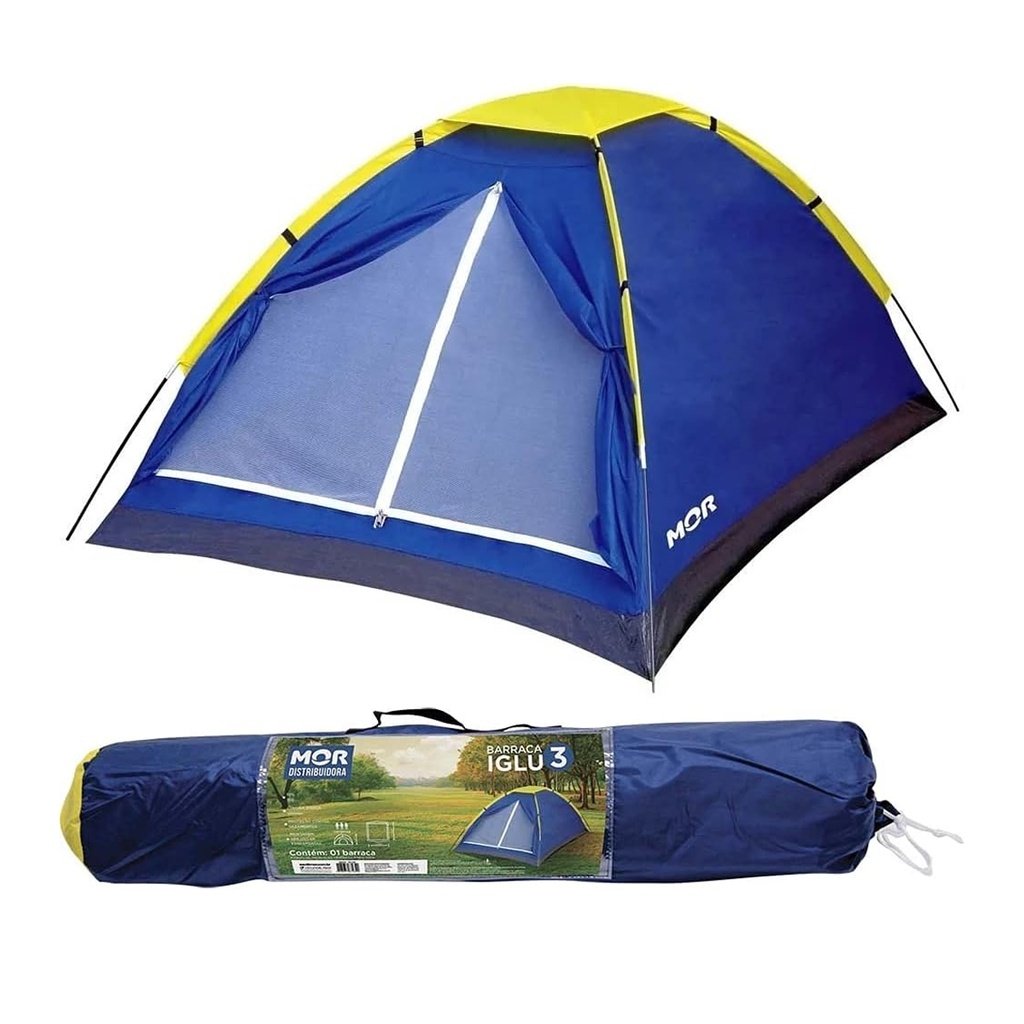 Barraca Camping Iglu Mor: 2 Pessoas, Fácil Montagem