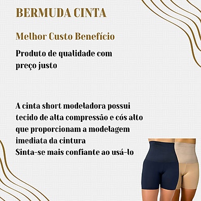 Short Modelador Alta Compressão que Seca Barriga
