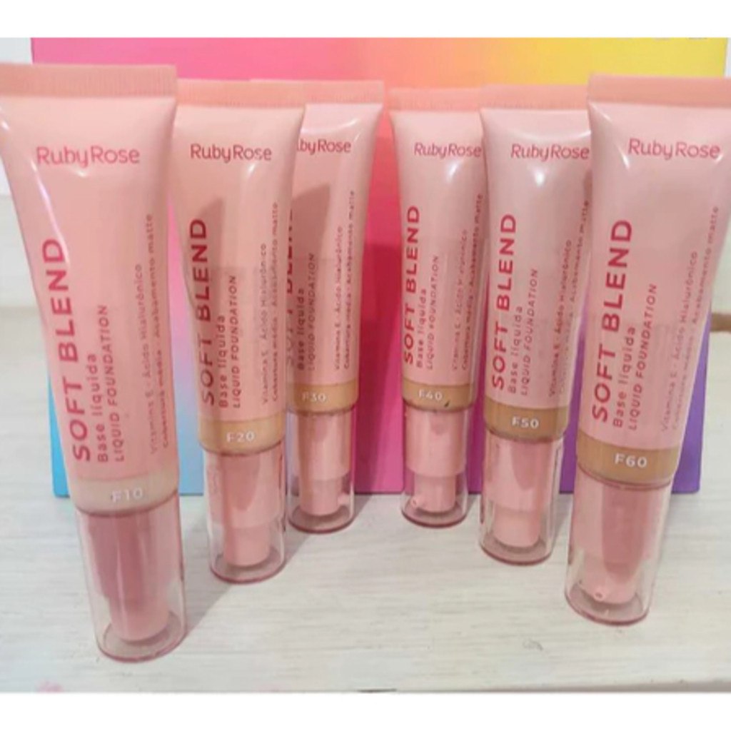 Base Facial Soft Blend Ruby Rose: Pele Perfeita em Um Toque