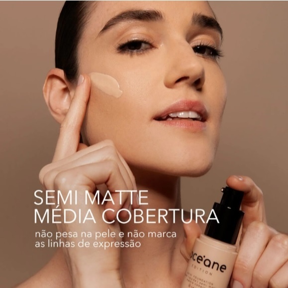 Base Líquida Oceane Skin Foundation: Acabamento Natural e Cobertura Alta