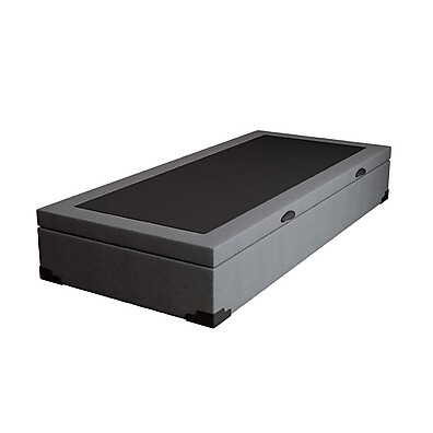 Base para Cama Box Solteiro com Baú Guldi Martin Cinza