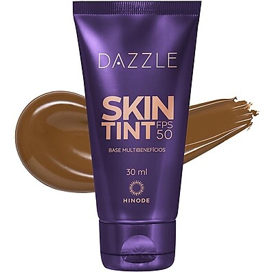 Base Skin Tint Dazzle FPS 50 Cocoa – Proteção e Beleza em Um Só Produto