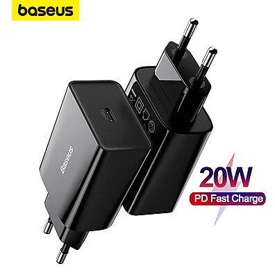 Baseus 20W USB-C: Carregador Rápido para iPhone 15
