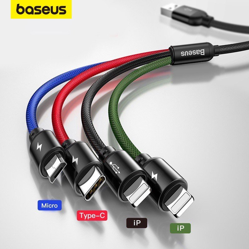Baseus 4 em 1: O Cabo Universal Que Você Precisa!