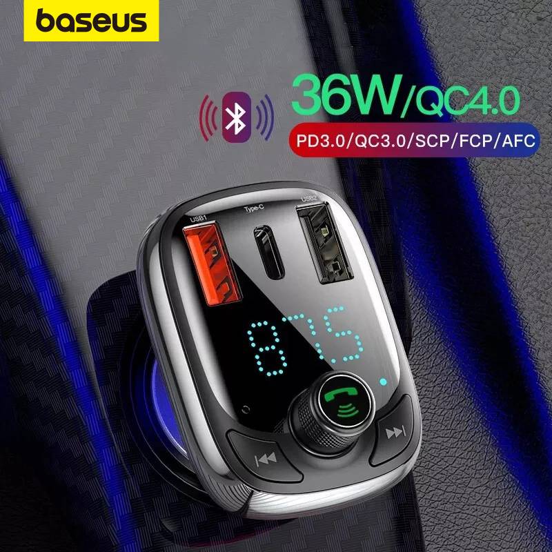 Baseus Transmissor FM Bluetooth: Som e Carga Rápida!