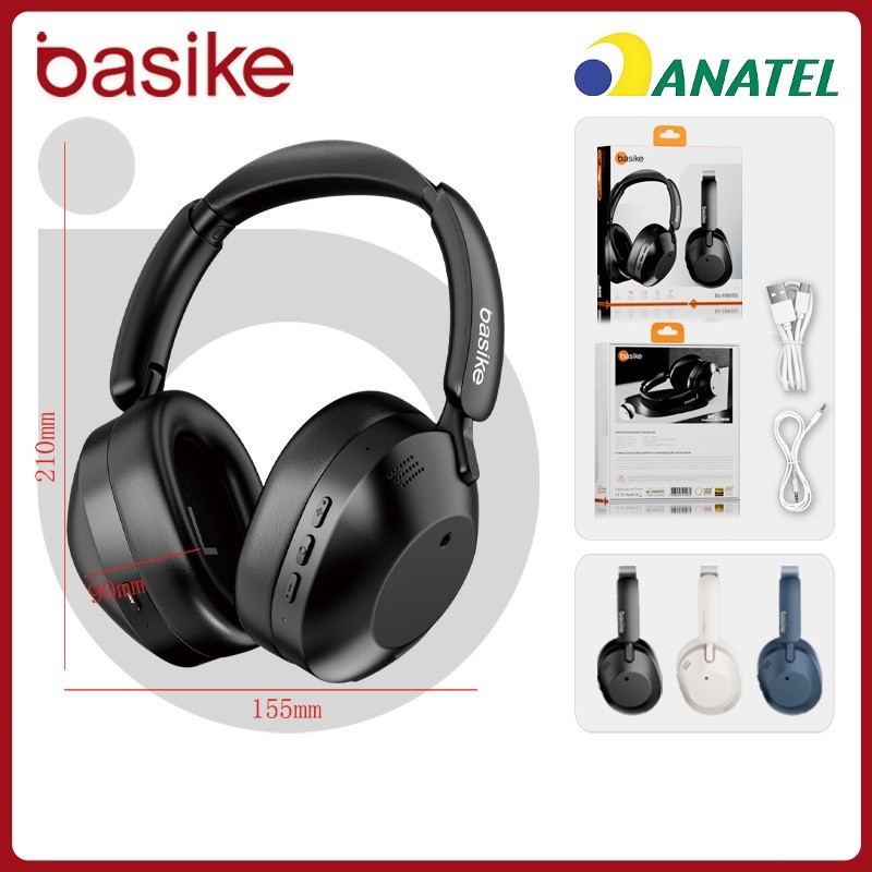 Basike FON195: Fone Bluetooth ANC com Som HiFi