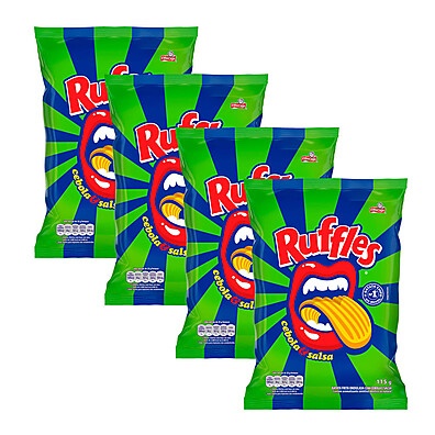 Batata Ruffles Cebola e Salsa 115g – Kit com 4