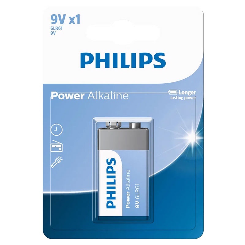 Bateria 9V Philips: Energia Duradoura!