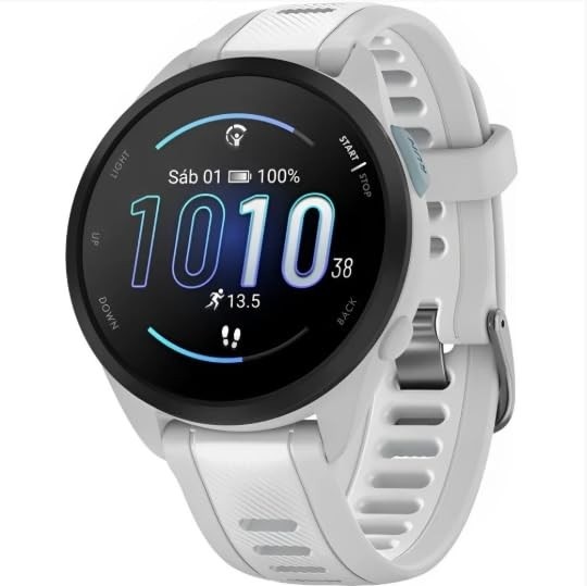 Relógio Garmin Forerunner 165 Branco: GPS, AMOLED, 14 Dias Bateria e Treinos Inteligentes