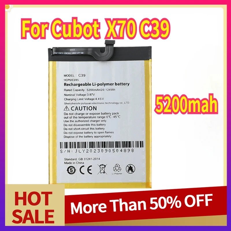 Bateria Cubot X70: 5200mAh - Potência Extra!