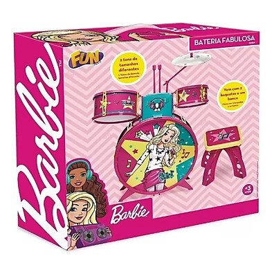 Bateria Infantil Barbie: Diversão Musical!