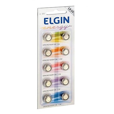 Bateria LR54/AG10/LR1130 Elgin: 10x Mais Energia!