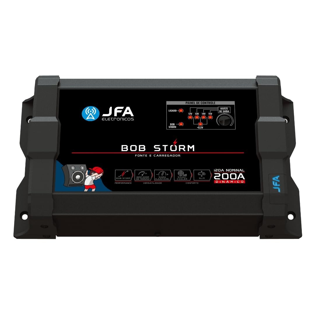 Carregador de Bateria JFA BOB STORM 200A Bivolt: Potência Automotiva e Residencial sem Bateria