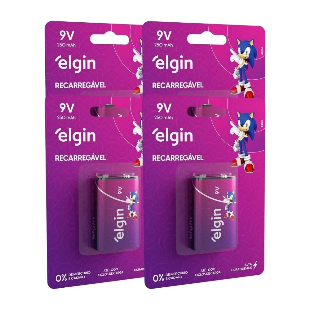 Baterias Recarregáveis 9V Elgin: Energia Duradoura!