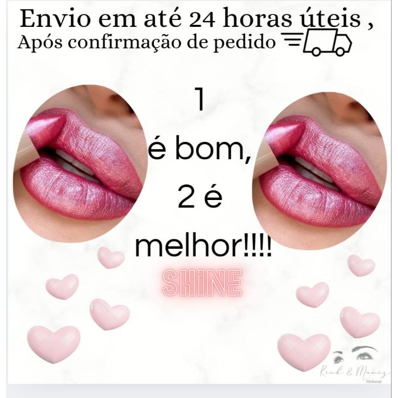 Batom Cintilante Mahav: 2 Cores para o Dia a Dia com Brilho