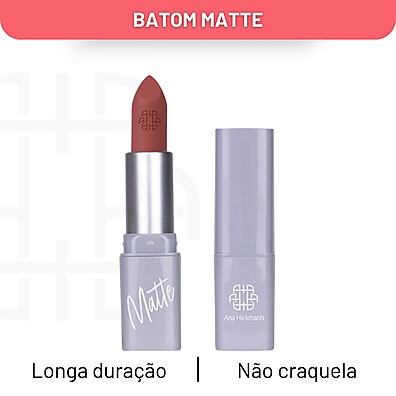 Batom Matte Hortência: Longa Duração e Cor Intensa