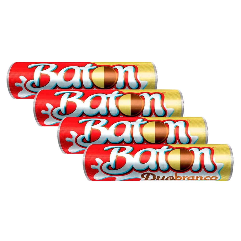 Baton Duo Garoto: Kit com 4 Chocolates 16g