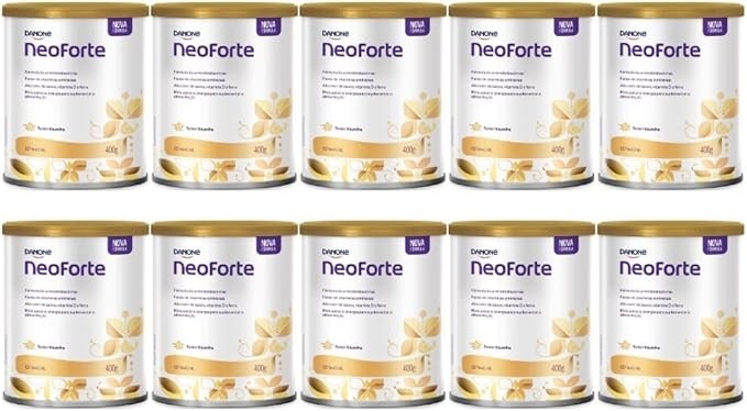 Kit 10 Latas Fórmula Infantil Neoforte 400g - Sabor Baunilha - Promoção