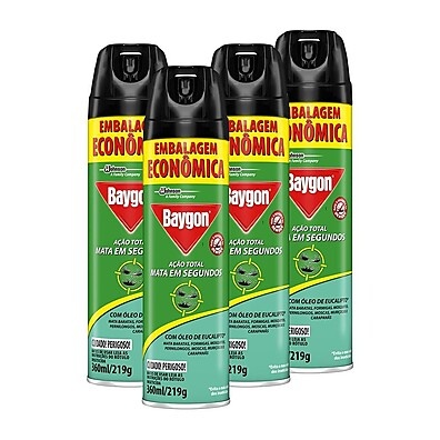 Baygon Ação Total: Kit com 4 Inseticidas 360ml