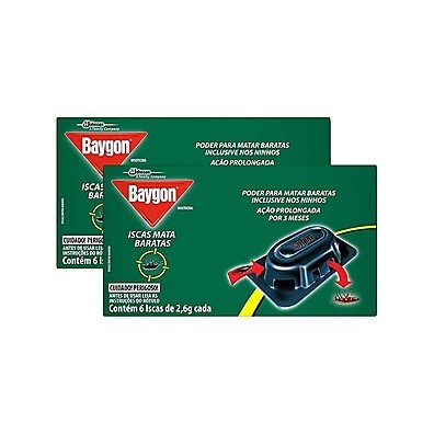 Baygon Mata Baratas: Kit com 12 Isças Poderosas