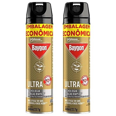 Baygon Ultra 360ml: Combate Rápido a Mosquitos e Baratas