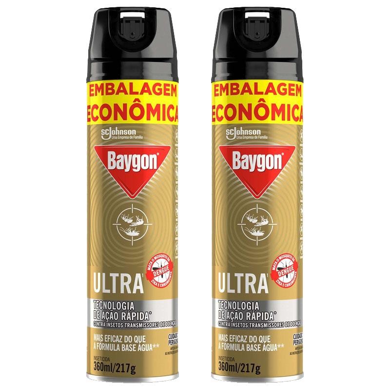 Baygon Ultra: Kit 2 Inseticidas Anti-Mosquito e Barata