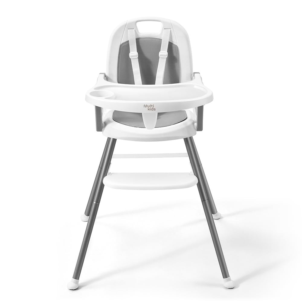 Cadeira de Alimentação Berry 3 em 1 Cinza - Multikids BB391 | Segurança e Conforto para Bebês