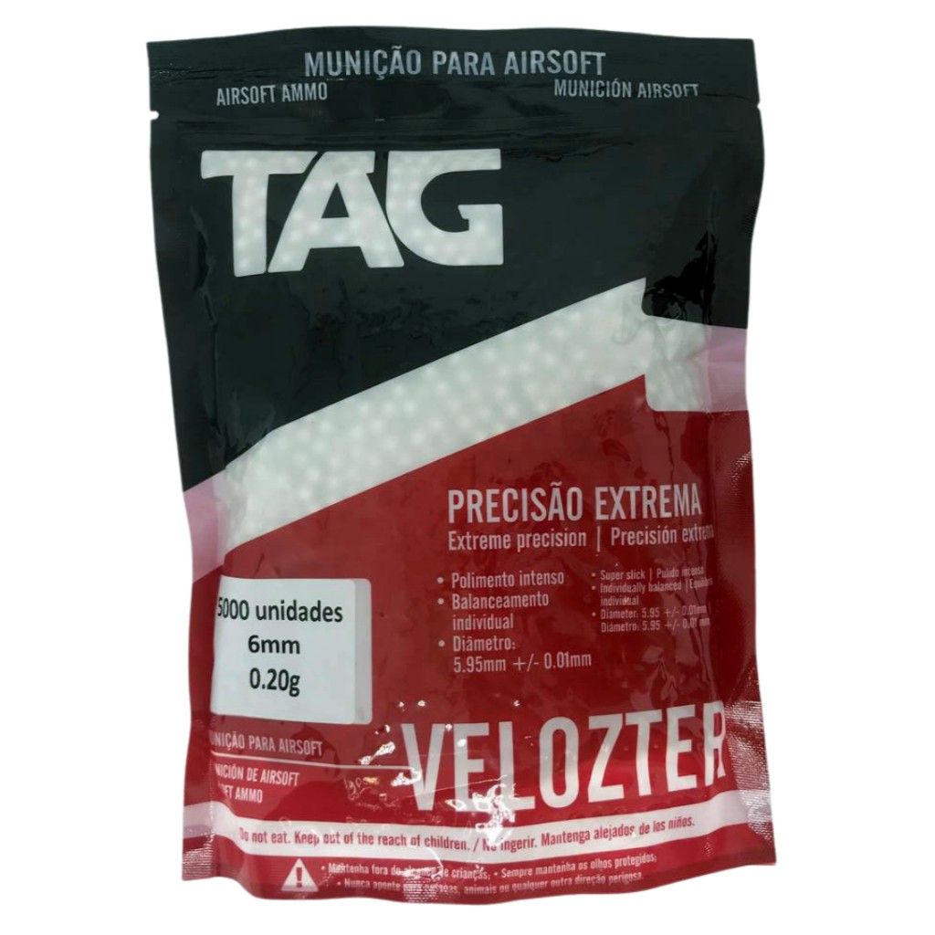 BBs Airsoft NTK Velozter 0,20g - 5.000 Unidades