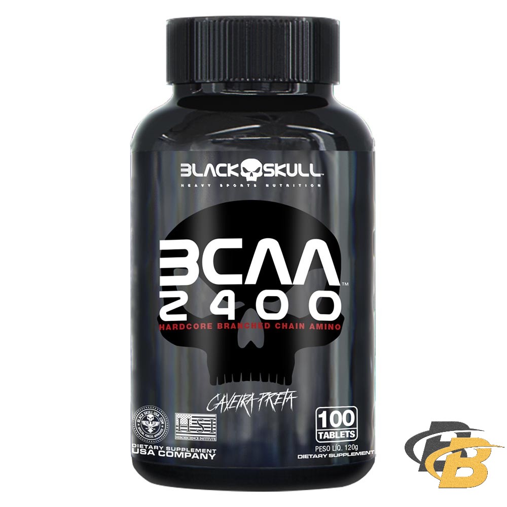 BCAA 2400mg Black Skull: Ganhe Massa e Recupere-se!